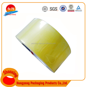 Chine fournisseur violoncelle bande jaunâtre bande preuve de l'eau transparent bande 48mm x 66 m - Product Image 3