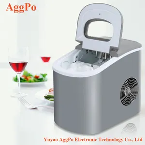 Household small ice machine 12KG commercial tea shop KTV round ice manual water automatic ice machine maker