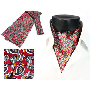 100% <span class=keywords><strong>soie</strong></span> hommes <span class=keywords><strong>Ascot</strong></span> gris avec des pois Paisley noirs et motif de fleurs à vendre - Product Image 3