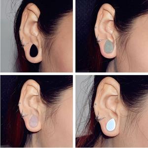 Set Mixed Stone Saddle <strong>Ear</strong> Plugs Stretcher Expander <strong>Ear</strong> Skin Flexible Flesh Tunnel Expander Stretching <strong>Gauge</strong> - Product Image 6