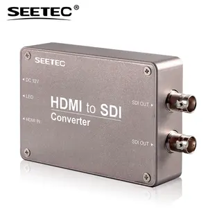 Caixa de metal de novo design hts 1080p 1080i, portas duplas hdmi para sdi hd conversor com vários formatos