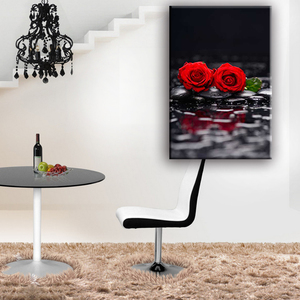 Romantic vela roja y rosa pop led lienzo de pintura de arte para los <span class=keywords><strong>amantes</strong></span> - Product Image 2
