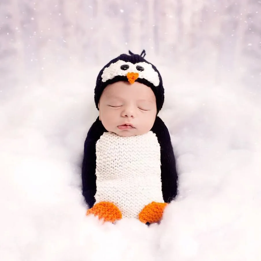 Puntelli per foto per bambini Costume per pinguini per neonati puntelli per Studio fotografico per neonati vestiti per fotografia per neonati puntelli per fotografia per bambini