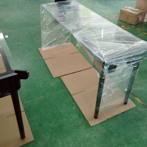 Tavolino in <span class=keywords><strong>plexiglass</strong></span> tavolino da caffè in acrilico di alto livello personalizzato <span class=keywords><strong>con</strong></span> base lege in legno su un lato - Product Image 3