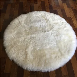 Tapis alpaga lumineux à coupe longue, tapis doux et à la mode, en peau de mouton