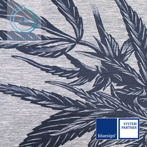 bluesign Polyester <b>Spandex</b> Blend Heather Heat Transfer Print Stretch Jersey Knit Fabric - Product Image 3