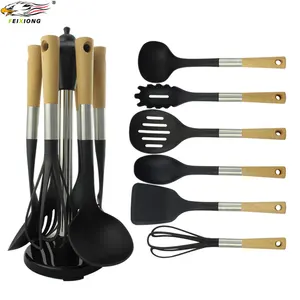 Innovativo Maniglia di Legno di Nylon Utensili Da Cucina 6 Pezzi Set Per Uso Domestico Core Utensili Da Cucina