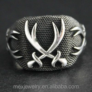 Retro Argento 316 In acciaio Inossidabile degli uomini di arabia saudita anello la spada della vita di imam <span class=keywords><strong>ali</strong></span> islamico - Product Image 2