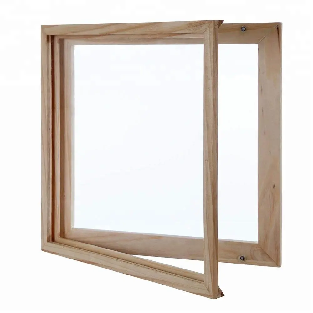 Vinyl Hout Record Frame Met Clear Acryl