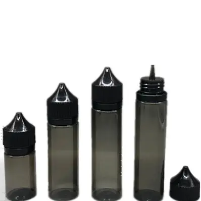 Heißer Verkauf neuer 15ml 30ml 50ml 60ml 100ml 120ml flüssige Stift form Kunststoff-Tropf flasche 60ml schwarze PET-Plastik flaschen