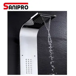 Sanipro 最好的质量喷雾忍受瀑布淋浴系统功能水电按摩淋浴面板