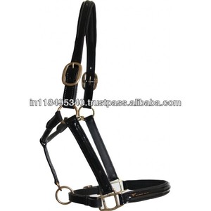 Cabestro para Caballo Estilo Inglés de Calidad de Lujo, Cuero de Primera Calidad con Herrajes de Latón Pulido Cromado, Diseño Moderno - Product Image 2