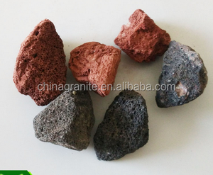 Pierre de lave de basalte de cuisson pour barbecue à gaz en couleur rouge et noir - Product Image 2