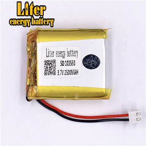 Plug 2.5-2 P 3.7 V 103550 2500 mah ultra slim personalized Rechargeable li-ion batteries lipo battery with wire - Product Image 2