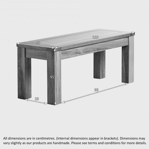 Trung Quốc Mộc Mạc Rắn Oak Bed Bàn Ăn Băng Ghế Gỗ - Product Image 4