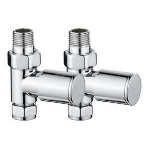 Vannes de <span class=keywords><strong>radiateur</strong></span> chromées et brossées SUN-V01/V02, vannes droites et vannes coudées - Product Image 4