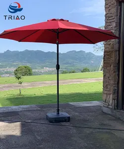 Main manivelle piscine jardin parasol en acier soleil extérieur terrasse marché parapluie extérieur patio restaurant parapluie avec inclinaison et manivelle