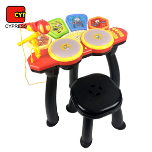 Juguete Educativo de Plástico para Niños, Micrófono, <span class=keywords><strong>Miniatura</strong></span> de Tambor con Baqueta - Product Image 1