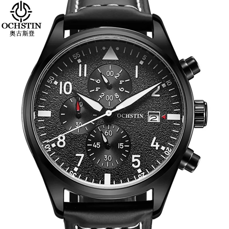 Relogio Masculino OCHSTIN Watch GQ043B Chronograph Men Top Brand Luxury Sport Watches J0437 Clock Quartz WristWatch Male