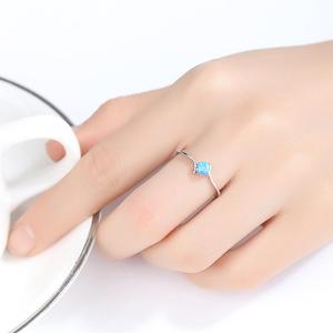 Nhẫn Đính Hôn Trang Sức Đá <span class=keywords><strong>Opal</strong></span> Mạ Vàng Hình Tròn CZCITY Nhẫn Ngón Tay Nhân Tạo 925 Cho Nữ - Product Image 3