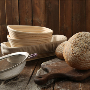 Xh Bán Buôn Hình Chữ Nhật Handmade Indonesia Mây Bánh Mì Banneton Chống Giỏ Đặt Cho Sourdough Lên Men Baking Công Cụ - Product Image 4