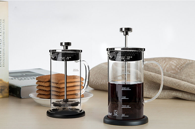 Wholesale Custom  high borosilicate glass coffee plunger french press coffee maker