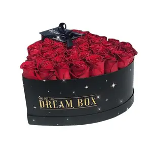 Luxury Heart Shaped Flower Box Chocolate Rose Gift Box Packaging Star Box