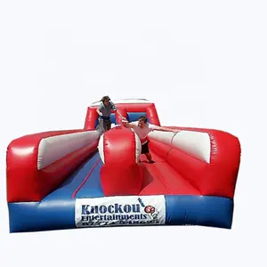 High Quality Long Double Lane Inflatable Bungee Run Competition Sport Games Interact Games Inflatable