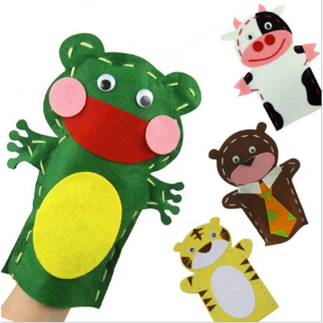 1PC DIY Handmade Cartoon Animals Nonwoven Fabric Glove Kids Finger Education Learning Craft Toys juguetes para ninos