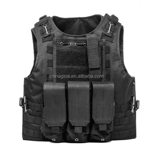Gilet tactique Molle réglable pour femmes hommes tir en plein air avec pochette - Product Image 1