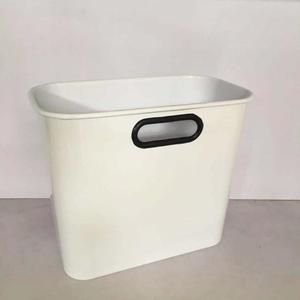 فريدة من نوعها بسيطة معدن أبيض علبة مهملات مجموعة سلة قمامة الغبار بن - Product Image 2