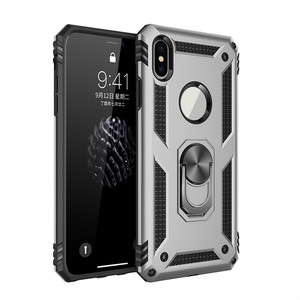 Custodia <span class=keywords><strong>e</strong></span> accessori per cellulare 2 IN 1 TPU PC Cover per cellulare per custodia <span class=keywords><strong>iPhone</strong></span> X con anello per dito - Product Image 2