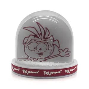 Artificial Cartoon 65MM acrylic Plastic Replaceable photo snow globe Christmas gift souvenir