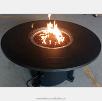 Foyer extérieur à gaz rond de 18 pouces pour mobilier de patio / Brasero extérieur