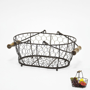 ตะกร้าผลไม้ลวดตกแต่งโต๊ะในครัวสีดำ - Product Image 5