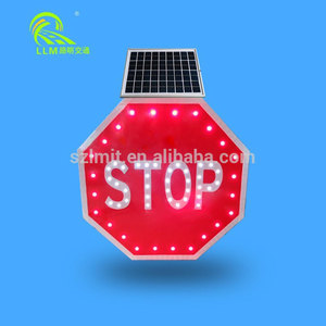 Personalizado solar powered LED intermitente de tráfico señal de <span class=keywords><strong>stop</strong></span> - Product Image 3
