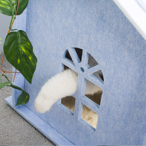 도매 맞춤형 디자인 패션 펠트 고양이 침대 집 고양이 집 - Product Image 5