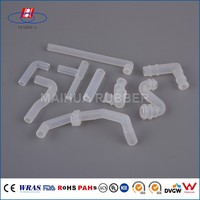 Tuyau coudé en caoutchouc de silicone transparent haute performance/tuyau tubulaire en caoutchouc de silicone