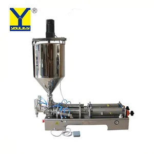 G2WGDB Horizontal Semi-auto Piston Filler Honey Shampoo Cosmetic Cream Paste Bottle Filling Machine