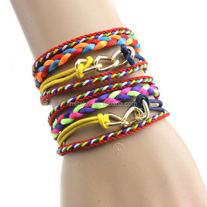 Pulsera Tejida a Mano con Cuerda de Algodón de Colores, Pulsera Trenzada de Cordón de Algodón Arcoíris, Pulsera de la Amistad Económica para Regalo Promocional - Product Image 5