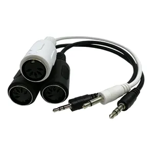 Estéreo de 3.5mm para 5-pin Din MIDI mini jack leads cabos