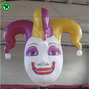 Circus theme ตกแต่ง 3 เมตรสูง inflatable clown หน้ากากสำหรับกิจกรรม ST886