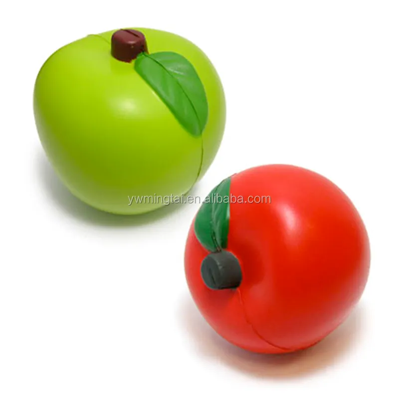 Мяч для снятия стресса из ПУ кожи в форме яблока
