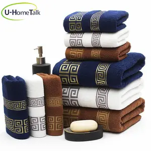 Pabrik Cina handuk Terry 100 katun Pakistan polos Jacquard 5 bintang handuk mandi Hotel