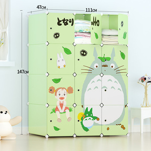 DIY Cartoon Kids Tủ Quần Áo Trẻ Em Treo Quần Áo Tủ Quần Áo Tự Kết Hợp Tủ Đơn Giản Hộp Lưu Trữ Phòng Ngủ - Product Image 5