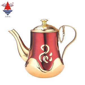 Ensemble cafetière et théière en acier inoxydable couleur cuivre doré de luxe, non électrique, verre haut de gamme, usage domestique, hôtels, cadeau du Nouvel An - Product Image 2