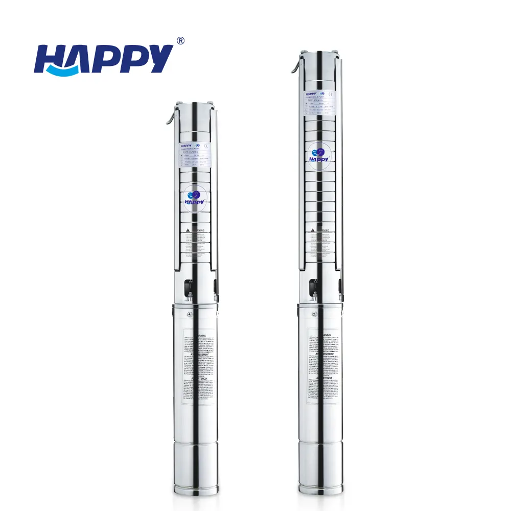 Stainless steel single phase water deepwell submersible pump with control box