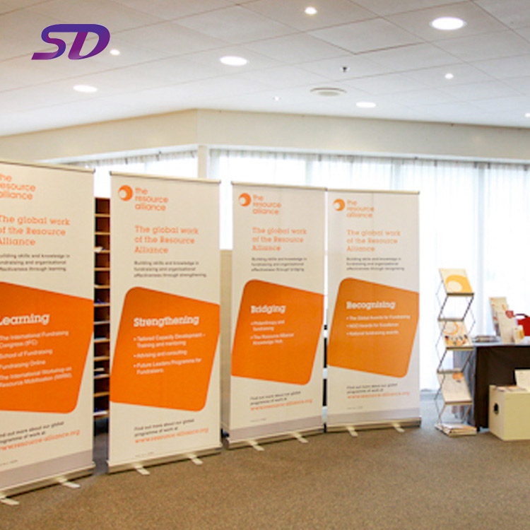 Портативный выдвижной рулонный рекламный баннер из полиэстера, рулонный баннер 80*200, качественный рулонный баннер