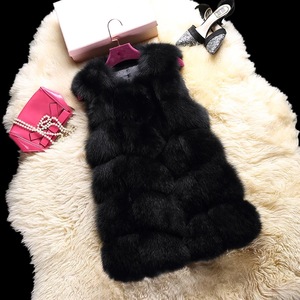Venta al por mayor de moda de invierno de piel de zorro chaleco Otoño Invierno genuino de las mujeres de piel de zorro Chaleco de dama Casual chaleco Fox - Product Image 6