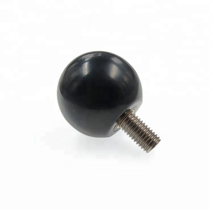 Bouton boule en bakélite et poignée noire avec vis galvanisée M10 - Product Image 4